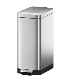 STAINLESS STEEL MATTE FINISH SQUARE PEDAL DUSTBIN